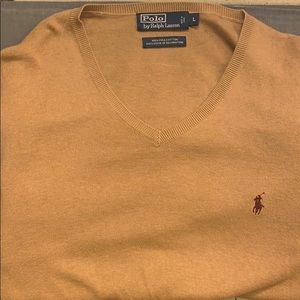 Long sleeve v neck polo Large